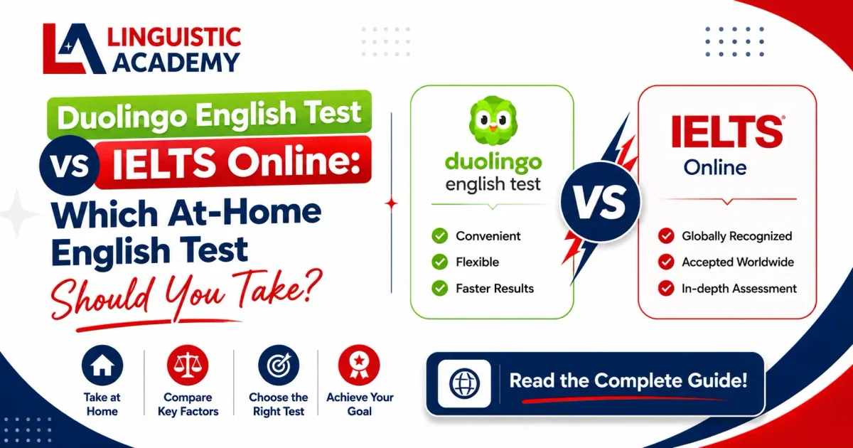 Duolingo English Test vs IELTS Online. Which At-Home English Test Is Better in 2026? cover
