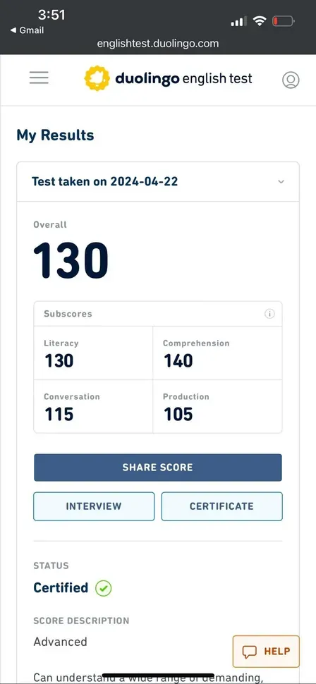 Cheat in Duolingo English Test — certified score 130