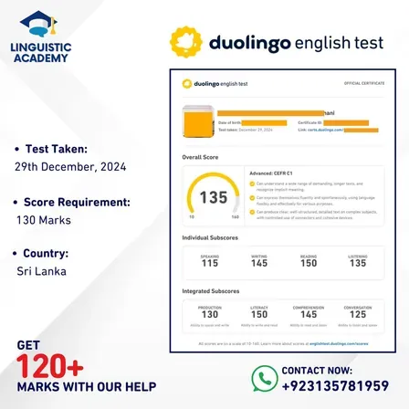 Cheat in Duolingo English Test — certified score 135