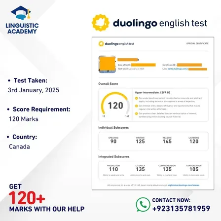 Cheat in Duolingo English Test — certified score 120