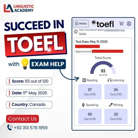 Cheat in TOEFL iBT Home Edition — score 93 out of 120