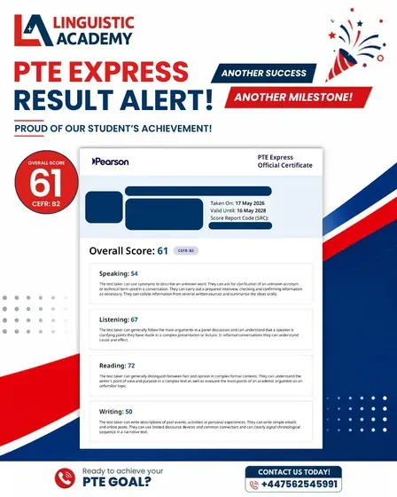 Cheat in PTE Express — overall score 61