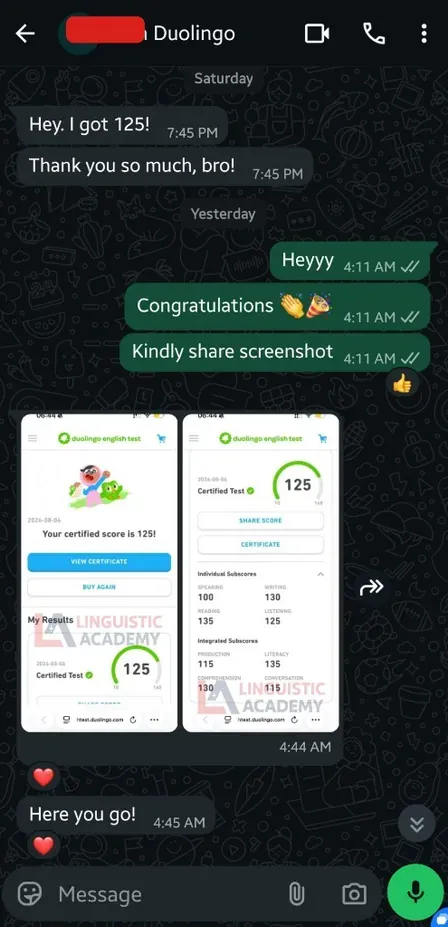 Cheat in Duolingo English Test — certified score 125