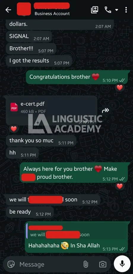 Cheat in English exam — e-certificate delivered